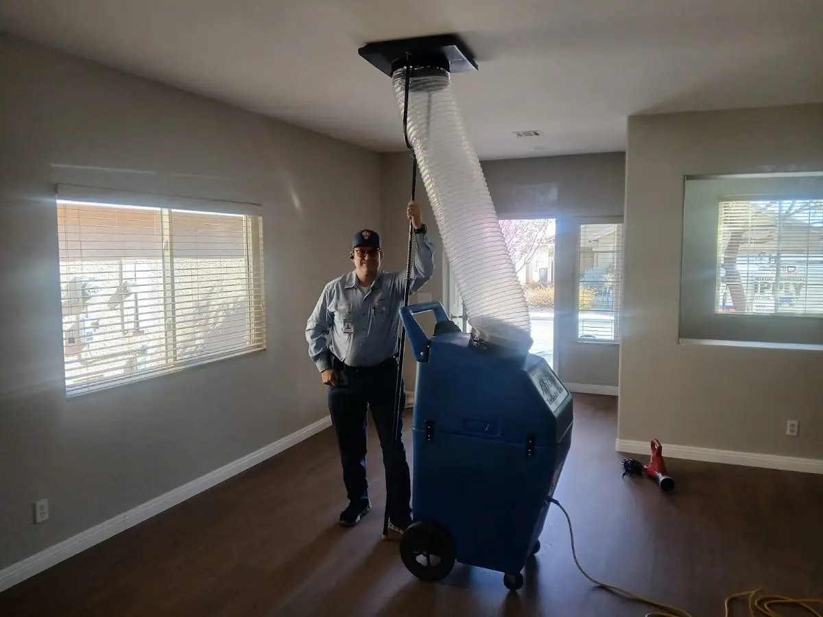 Professional Dryer Vent Cleaning work inside a Battle Ground home